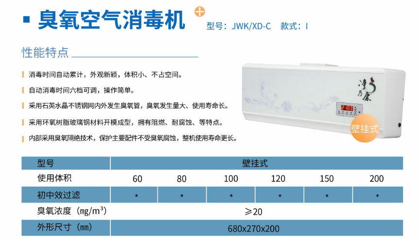 凈為康JWKXD-C款式Ⅰ（100?）壁掛式，臭氧空氣消毒凈化機1.png